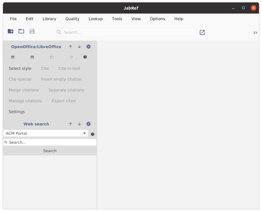 JabRef screen