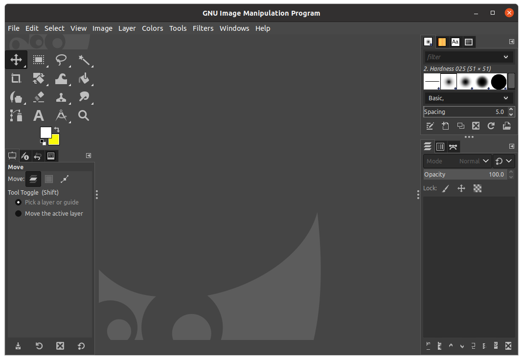 Gimp layout