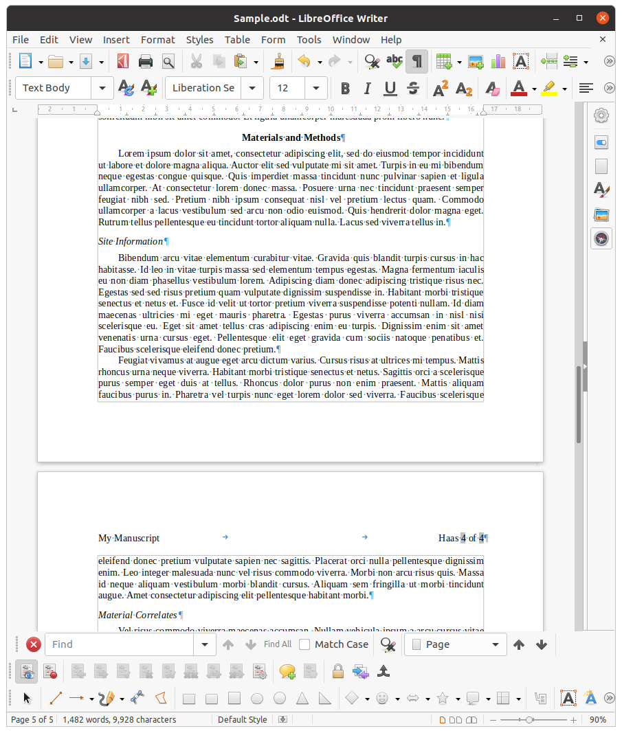 paragraph format