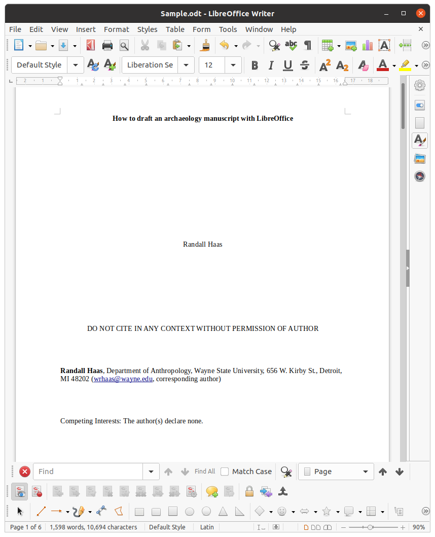 title page